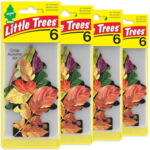 LITTLE TREES Car Air Freshener | Hanging Tree Provides Long Lasting Scent for Auto and Home | Crisp Autumn Air, 24 Air Fresheners - color: Crisp Autumn Air