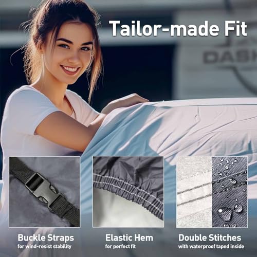 USCarCover Supreme Car Cover for Chevrolet Chevy Camaro 1967 1968 1969 Hardtop/Convertible 2-Door Breathable Full Coverage Semi Custom Fit Car Cover,Outdoor All Weather Protection