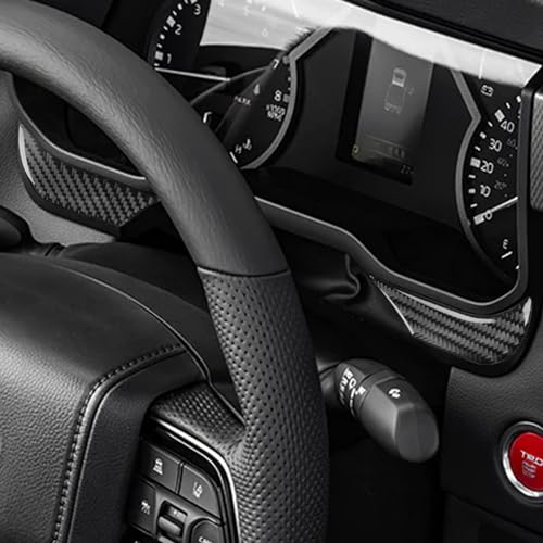 NVCNX Real Premium Carbon Fiber for Toyota Tundra 2022-2026 / Sequoia 2023-2026 2024 2025 Truck Pickup SUV Car Dash Instrument Cluster Cover Interior Trim Accessories Thick Overlay Sticker Decal 2PCs - color: Dash Instrument Cluster Trim