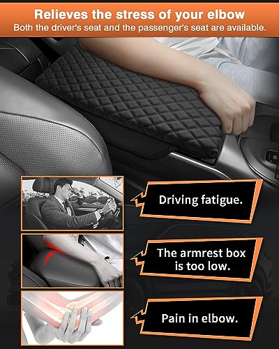 Shademax Toyota Crown Center Console Cover, Armrest Cover Cushion Pad for Toyota Crown Signia 2023 2024 2025 2026 Accessories PU Leather Middle Consle Lid Armrest Seat Box Cover Protector Anti-Scratch - size: For 2023-2026 Toyota Crown