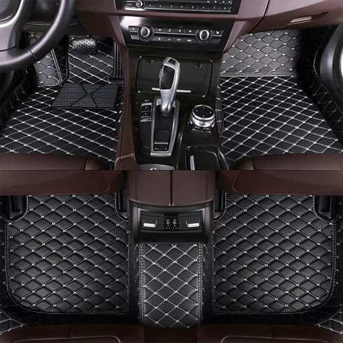 Car Floor Mats Fit for Nissan Kicks 2022-2025,Waterproof Floor Mats,Full Coverage Luxury Floor Mat,Durable All-Weather Car Floor Mats.(Black with Beige Lines) - color: Black With Beige Lines