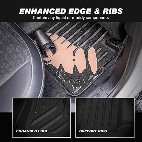 Premium MAXPRO Floor Mats for 2019-2025 Toyota RAV4 | Custom Fit TPE Floor Liners 1st &2nd Row Full Set | All Weather Mat Waterproof Heavy Duty Car Mats Toyota RAV4 Accessories SUV Interior Protection - size: 2019-2025 Toyota RAV4 1st & 2nd Row