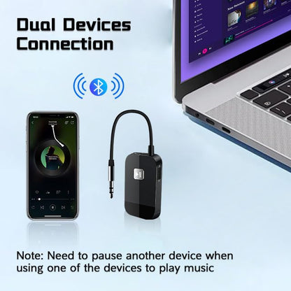 iDIGMALL Advanced Bluetooth 5.4 Receiver for Home Stereo, Wireless Audio Adapter for Wired Speaker Car Stereo Music Streaming with 3.5mm RCA Jack, 20 Hours Playtime, Easy to Slide ON/Off, Multi-Point - color: J205