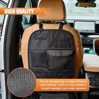 Car Backseat Organizer with 7 Storage Pockets, Waterproof Auto Seat Back Protector Kick Mat for Kids Toddlers, Large Capacity Universal Travel Accessories, Keep Vehicles Organized & Tidy (1PC) - size: 1PC