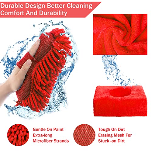 LIANXIN Car Wash Kit -Car Cleaning Kit Cars Washs Foam Gun Microfiber Sponge Cars Washing Kits Tire BrushTowels Complete Large Washs Mitt - size: Xxl-21