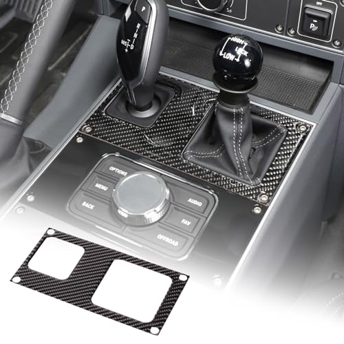 Car Center Console Panel Cover Trim Compatible with INEOS Grenadier 2020-2024, Soft Carbon Fiber Gear Shift Panel Trim Cover Trim Anti-Scratch Panel Frame Protection Interior Accessories