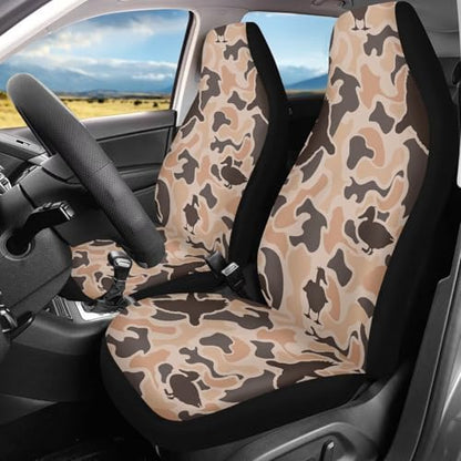 Duck Hunter Camo Car Seat Covers Front Seats 2 Pcs Automotive Interior Seat Covers Stretch Polyester Fabric Cover All-Season Protection Suitable for Most Cars,SUV,Sedan - color: Duck Hunter Camo