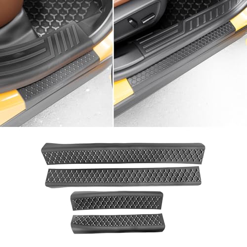 Door Sill Guards for 2021-2026 Ford Bronco Sport (Not for Bronco) Accessories, Door Sill Protector Kit Soft TPE Entry Guard Cover for 2021+ Bronco Sport 4Pcs Set - color: for 2021-2026 Bronco Sport