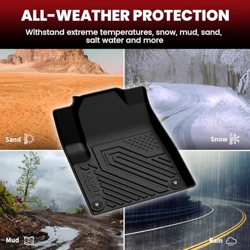 LASFIT Floor Mats for Jeep Cherokee 2015-2018 (Not Fit with Raised Dead Pedal) All Weather TPE Custom Fit Seatback Cargo Mat Car Mats Floor Liners Cargo Liner Black - style: Cherokee 15-23