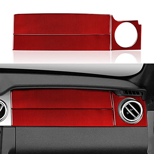 Carbon Fiber Decal Interior Trim Cover Car Copilot Air Vent Panel Sticker for Ford Mustang GT Shelby 2005 2006 2007 2008 2009 S197 Accessories - color: Copilot Air Vent