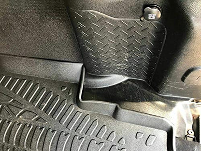 Cargo Liner - Trunk Mat for Jeep Wrangler 2007-2018 – Weather-Resistant Trunk Mats for Cars with Raised Lip – Non-Slip Car Trunk Mat Rubber – Easy to Install – Laser Pre-Cut Design