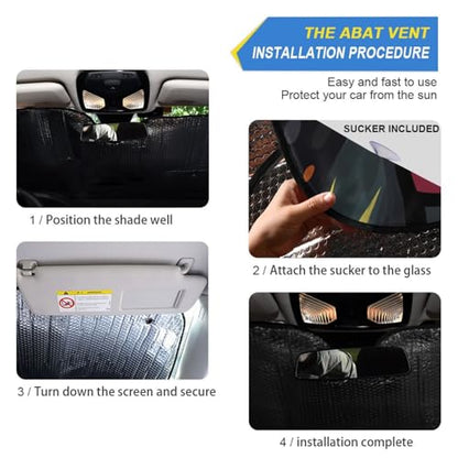 Windshield Sun Shade Red Evil Cat Eyes Front Window Block UV Shades Visor Reflective Retractable for Car SUV Trucks - color: B007