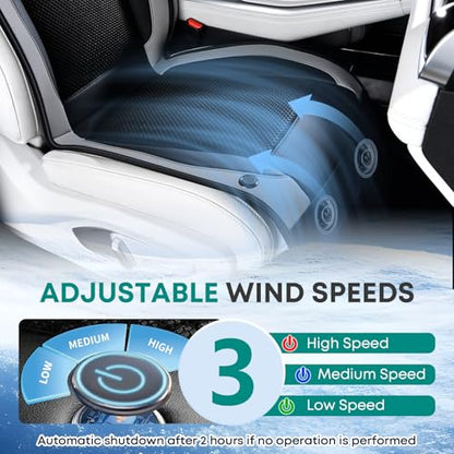 FLORICH Cooling Car Seat Cover Front Seat, 12V-24V Ventilated Seat Cushion, Cooling Car Seat Cushion with 2 Powerful Turbo Fans 3-Speed Adjustable for Summer Driving, Universal Fit for Car SUV Truck - color: Gray