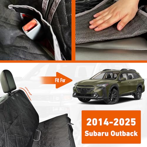 Dog Car Seat Cover Compatible with Subaru Outback 2014-2024 2025, Waterproof Pet Bench Seat Cover for Back Seat, 600D Heavy Duty Scratch Proof Nonslip Truck Seat Covers for Dogs - size: 2014-2025 Outback