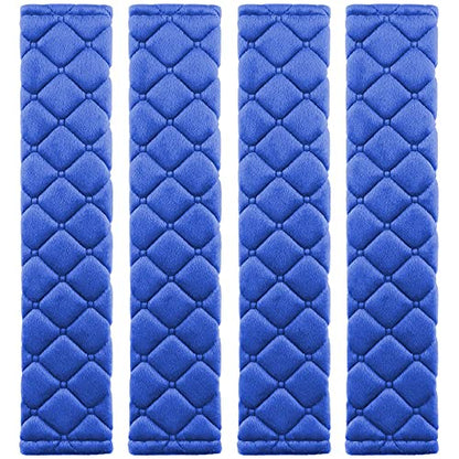 4 Pack Universal Car Seat Belt Pads, Adult Seat Belt Shoulder Strap Covers Harness Pad for Car/Bag,Soft Comfort Helps Protect You Neck Shoulder from The Seat Belt Rubbing (4pack-Blue) - color: blue