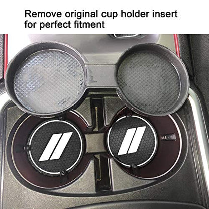 Fits Dodge Charger Accessories 2015-2023, Cup Holder Insert Center Console Shifter Liner Trim Interior Door Pocket Mats Pad (24pcs Set, White Trim) - color: White