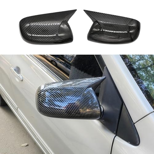 Blazeray Car Styling ABS Door Ox Horn Rear View Mirror Shell Cover Caps Trim Exterior Decoration Accessories for Toyota Corolla 2009 2010 2011 2012 2013 Without Signal Lights(Carbon Fiber) - color: Carbon Fiber, size: For Corolla 2009-2013