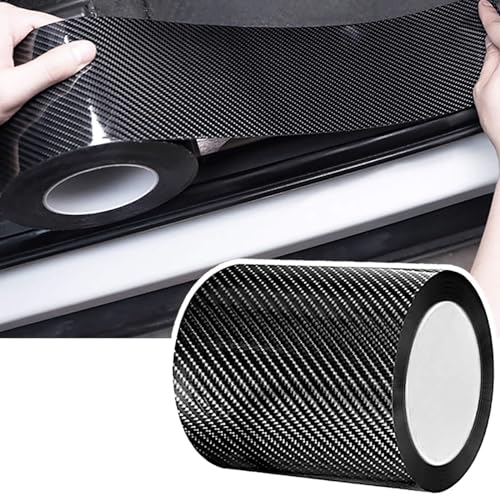 DGSL Car Door Edge Guards Door Sill Protector 5D Carbon Fiber Car Wrap Film Vinyl Automotive Wrap Film Car Door Sill Protection Film Anti-Collision Fits for Most Car (4In x 49Ft) - color: Black, size: 4In x 49Ft