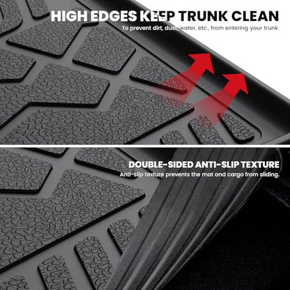 LASFIT Floor Mats & Cargo Mat for Jeep Wrangler JK 2014-2018 Unlimited 4-Door (NOT for JL or 2-Door) All Weather TPE Custom Fit Car Mats Floor Liners Cargo Liner Cargo Mat Black - style: Wrangler JK 14-18