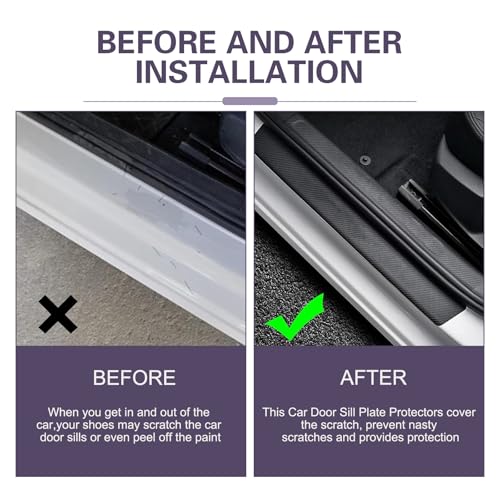 4 PCS Car Trunk Edge Protector Strips, Self-Adhesive Rubber Trunk Edge Guards, Scratch-Resistant Cut-to-Fit Tailgate Sill Protector, Universal for Most Cars, SUVs & Trucks