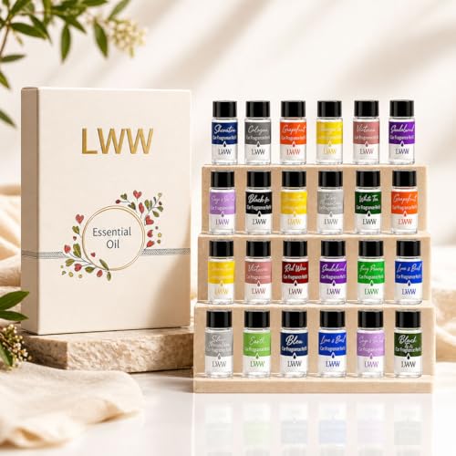 Car Air Freshener Diffuser Refills, 24 PCS 10ml Essential Oils Mixed Fragrance Set, Long Lasting Car Fragrance Oil Replacement for Car Diffusers, No Diffuser Included - color: Xxj-24pcs