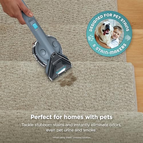 Shark StainStriker Portable Carpet Upholstery & Area Rug Cleaner, Stain & Odor Remover, Perfect for Car Interiors, Nordic Blue, PX202BRN - style: StainStriker + Chemical & Tool
