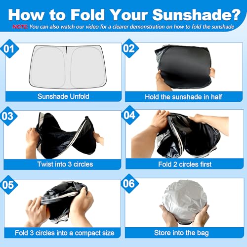 Front Side Window Sun Shade for 1992-2025 Fo-rd E-Series E-150 E-250 E-350 E-450 Van Motorhome, Foldable Window Sunshade Sun Visor Protector, Side Window Shades Sun Shield Blocks UV Rays Heat - size: Silver & Black-Fit Ford E-150 E-250 E-350 E-450
