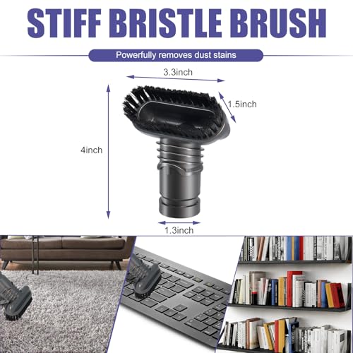 V6 Brush Attachments Kit Compatible with Dyson DC34 DC44 DC59 Accessories DC16 DC24 DC35 DC56 Animal Cord Free Handheld Motorhead Vacuum 5 Pcs Set