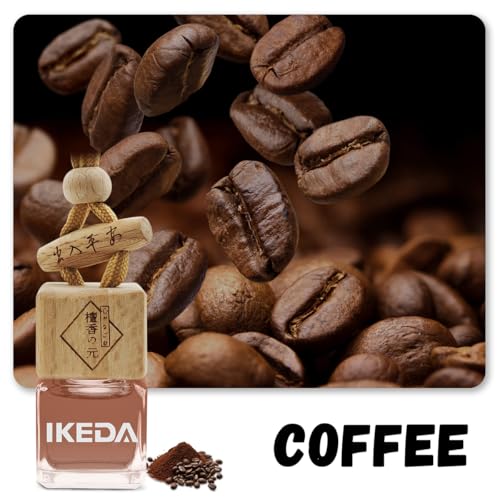 Car Air Freshener | Long-Lasting Coffee Aromas | Car Scent Hanging with Vent Clip | Odor Eliminator Deodorizer for Automotive Women Men (Square-Coffee)