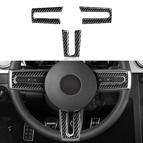 Car Sticker Decal Carbon Fiber Interior Trim for Ford Mustang GT Shelby 2005 2006 2007 2008 2009 S197 Accessories - color: Wheel a