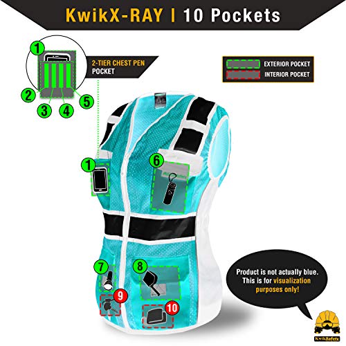 KwikSafety - Charlotte, NC - RoadBOSS Economy & Premium Safety Vest for Women [SNUG-FIT] Class 2 ANSI Tested OSHA - color: Yellow, size: Large, style: 1 Pack