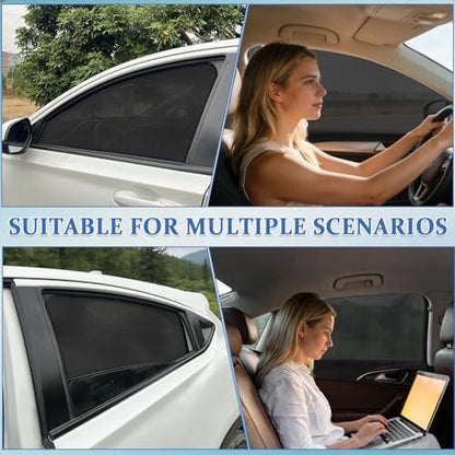 Car Window Shades,2 Pack Car Side Window Sunshade,Breathable & Retractable Car Window Shade for Baby,Universal Fit Most of Cars,Glare Shield,Protect Privacy(Front Windows) - size: Medium-for Front Windows