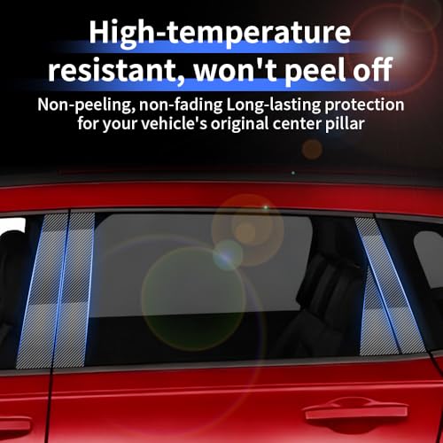 Car Door Window B C Pillar Trim Film Carbon Fiber Style for Honda CRV CR-V 2023 2024 2025 2026 Automotive Exterior Accessories Pillar Post Protection Decor TPU Sticker Cover 8-Pcs Kit