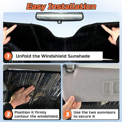 Windshield Sun Shade Compatible for 2024-2026 Subaru Crosstrek Impreza Silver Reflective Foldable Front Sun Visor Sunshade Protector with Storage Bag Keep Interior Cool