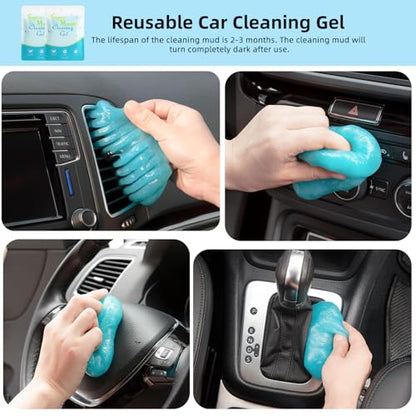 TICARVE Car Interior Detailing Cleaning Kit-10Pcs Car Screen Cleaner,Clean Gel, Detailing Brush, Cleaning Tools for Car, Keyboard and Interior Cleaning - size: 10 Pack