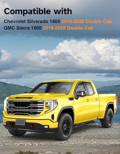 in-Channel Window Rain Guards Fit for Chevy Silverado GMC Sierra 1500 2019-2026 Double Cab Rain Guards Extra Durable Side Window Deflectors Truck Vent Visors Vent Shades Car Accessories - size: Fit for 2019-2026 Silverado/Sierra 1500 Double Cab