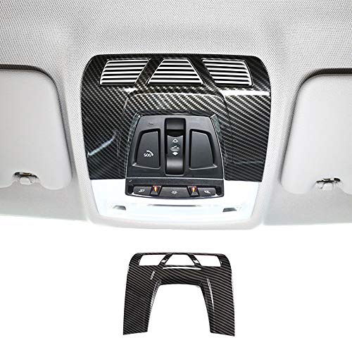ABS Carbon Fiber Color Car Inner Front Reading Light Lamp Panel Cover Trim Auto Interior Roof Lamp Panel Cover For BMW 1 2 3 4 Series X1 X2 X5 X6 F30 F22 F34 F36 F48 F47 F15 F16 (Panel frame)