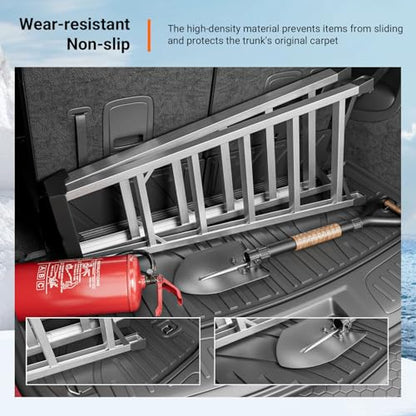 powoq Trunk Mat Compatible with 2016-2026 Dodge Durango 6&7 Seats TPE Trunk Liner Cargo Liner Replacement for 2016-2026 Dodge Durango Accessories (Trunk Mat 6&7 Seats) - color: Trunk Mat 6&7 Seats