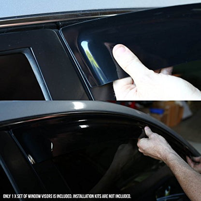 DNA MOTORING Set of 4 Tape-On Window Rain Guards for 00-05 Toyota CELICA Smoke Tint Window Visor Shade/Sun Wind/RAIN Deflector, WVS-T2-0172 - style: 00-05 TOYOTA CELICA