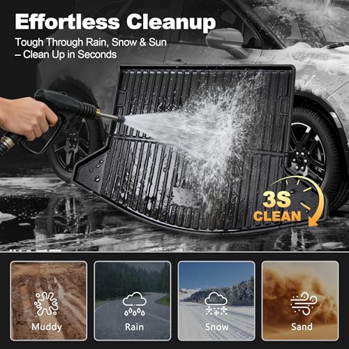 Trunk Cargo Liner Mat Tray fit for Mazda CX-5 2017-2025 2026 All Weather Rear Trunk Carpet Interior CX5 Accessories Waterproof Custom Fit Odorless TPE (Black) - style: 18) for Mazda CX-5 2017-2025 Cargo Liner