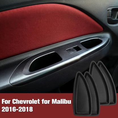 4pcs/Set Door Switch Bezel Cap Replacement Left/Right Front/Rear Plastic Bolt Cover for Chevrolet for Chevy Malibu 2016 2017 2018 Car Interior Accessories 23451118