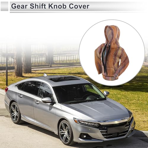 1 Pc Universal Gear Shift Knob Cover Automotive Manual Stick Shifting Handle Protector Hoodie Style Colorful Gradient Polyester