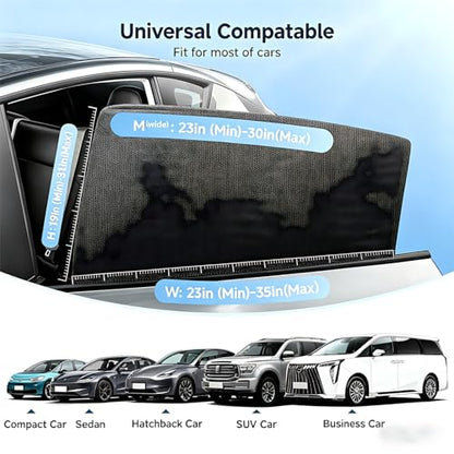 DMJN Car Window Shades for Baby (100% UV & Sun Block) Car Side Windows Covers Sun Shades for Baby in Car,Easy-Install Nano Ice-Crystal Coating-Universal Fit (Medium),2 Pack