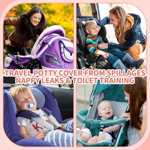 HunnmingRe 2 Pack Floral Car Seat Protector for Potty Training Waterproof Piddle Pad Cover from Spillages Nappy Leaks Toilet Training Anti Slip Backing Strollers Carseat Liner for Toddlers Babies - style: Floral