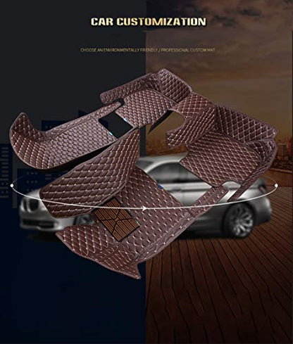 Custom Waterproof Leather Car Floor Mats Fit for Most Car SUV Truck & Sportscar All Weather Protection Vehicles (Black+Wine red) - color: Black+Wine red