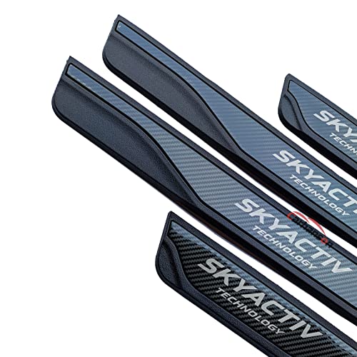 Car Door Sill Scuff Protector, for Mazda 3 2015-2022 Accessories Parts, Door Entry Guard Plate Trim Cover, Auto Interior Accessory Kick Panels 4pcs Set