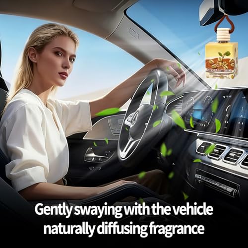 Car Air Freshener Diffuser, Car Fresheners Long Lasting, Hanging Car Scents Air Freshener, Essential Oil Diffuser, Vanilla Cream Fragrance Oil, 8ml*2pcs