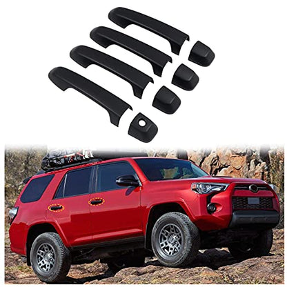 ITrims Door Handle Cover Trim for Toyota 4Runner 4WD N280 Prado J150 2010-2024 2018 2019 2020 Car Styling Accessories Exterior Door Handles 8PCS ABS (No Smart Key Holes Matte Black) - size: No Smart Key Holes Matte Black