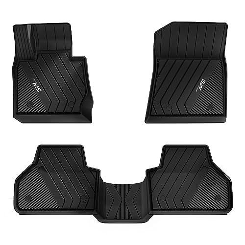 3W Floor Mats Compatible for BMW X3 F25 2011-2017 / BMW X4 2015-2018 xDrive28i/28d/35i/M40i Custom Fit TPE All Weather Floor Liner for 1st and 2nd Row Full Set Car Mats, Black - style: 2) X3 2011-2017 | Floor Mats