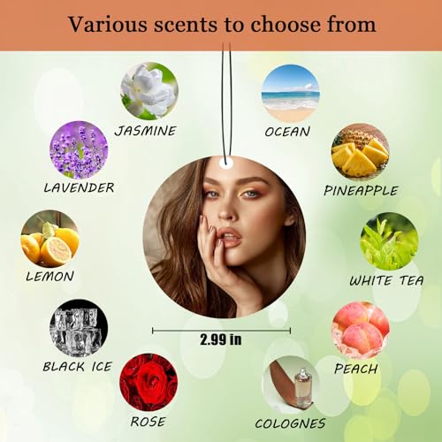 10-100Pcs Custom Logo Car Air Fresheners Bulk – Wholesale Personalized Double-Sided Air Fresheners with Photo Text Logo, Unique Gift for Car Owners (Round) - color: Round
